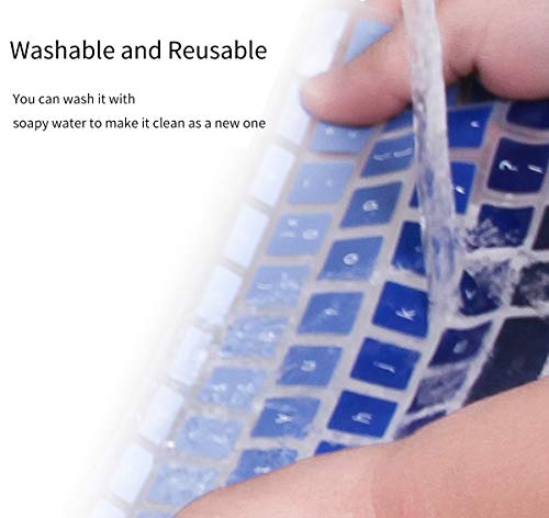 Keyboard Cover for Lenovo Chromebook Flex 5 5i 13" / IdeaPad 3 11.6 / Flex 3 11 / Spin X360 2-in-1 / C330 C340 100e 300e 500e 11.6, Gradual Blue - color: Gradual Blue