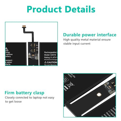 A2519 Battery Replacement for A2442 MacBook Pro 14 inch（2021），EMC 3650 8102 - size: A2519 12.20 4.92 0.94in