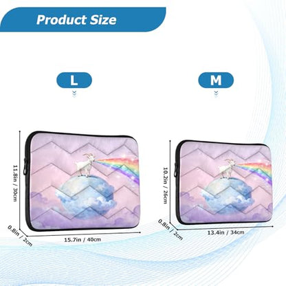 Cute Goat Plane Waterproof Laptop Sleeves 14-16 Inch Padded Quilted Laptop Protector Bag Notebook Case - color: Cute Goat plane, size: Large