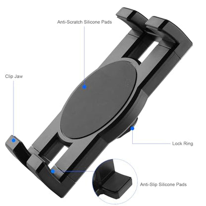 Under Cabinet Tablet Mount, Kitchen Tablet Holder iPad Mount for Desk/Table/Board/Chair,Compatible with 4.7~12.9" iPad/Nexus/LG G Pads/e-Reader/Switch/iPhone,360° Adjustable Aluminum Alloy Arm Stand - style: Tablet Mount