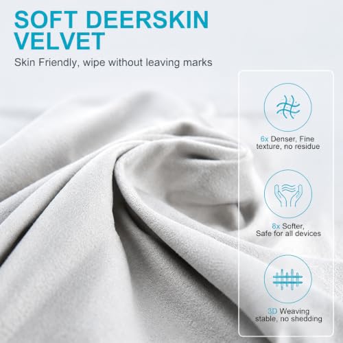 Microfiber Liner Cleaning Cloth 15" 16" MacBook Air/MacBook Pro Screen Keyboard Imprint Protection, Keyboard Protector Compatible with MacBook Air 15.3" /MacBook Pro 15"/MacBook Pro 16" - color: Grey（1 Pack）, size: 13.19" x 8.66"