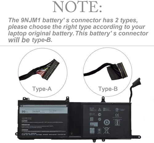 9NJM1 Laptop Battery for Dell Alienware 15 R3 R4 17 R4 R5 / ALW17C | 3-Cell 11.4V 99Wh 8820mAh; P/N: 0546FF 0HF250 44T2R HF250 MG2YH 0MG2YH - size: 11.42*4.13*0.55 inches 9NJM1