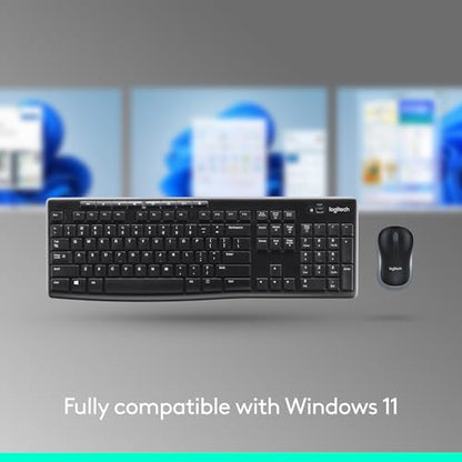 Logitech MK270 Full Size Wireless Keyboard and Mouse Combo - Rose | Full size keyboard with spill-resistant design, compact ambidextrous mouse, connect via single included USB-A Nano Receiver - color: Rose, size: 1 Pack, style: Combo