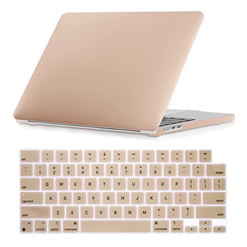 Se7enline for MacBook Neo Case 13 inch 2026 Model A3431,Gold | Hard Shell Laptop Case Washable Keyboard Cover Skin Anti-Scratch Anti-Drop Heat Dissipation Full Port Access Slim Lightweight - color: Gold, size: 13 Inch