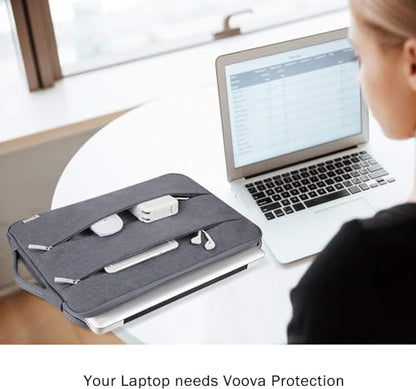 Voova 14 15 Inch Laptop Sleeve Case, Waterproof Computer Bag Cover Compatible with MacBook Air 15 M2/M3/M4 2022-2025, MacBook Pro 15, Hp chromebook 14, 14-15” Dell Lenovo Acer Asus, Grey - color: Grey, size: 14-15 Inch