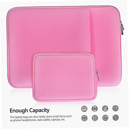 TEHAUX Laptop Case Shockproof Sleeve with Storage Pocket Lightweight Carrying Cover for Women for Work and Travel Stylish Design