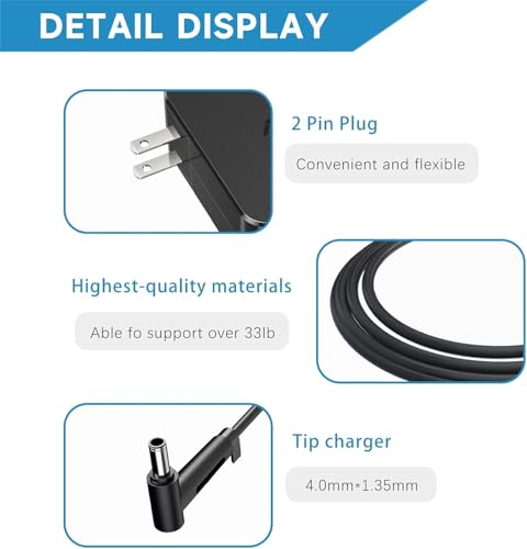 HHZ Charger Compatible with Asus Vivobook 65W 45W 4.0mm Tip Power Adapter | Compatible with Vivobook 14 15 17, Flip 14 15, S13 S14 S15, Go 12 14 15, X510UR X515 X515J X515E X515M X515MA X415JA X415EA