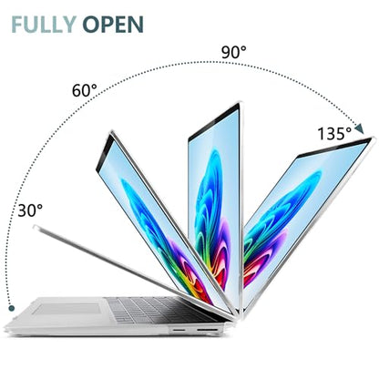 Crystal Clear Case for 15" Microsoft Surface Laptop 8 2026 for Business,Surface Laptop 2024 2025 (7th Edition), Lightweight Ultra-Slim Shell with Keyboard Cover, OTG Adapter, Transparent - color: Transparent