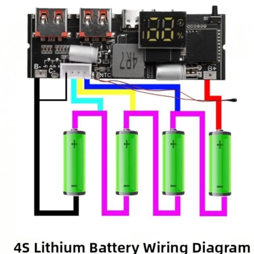3S 4S 5S 65W 100W Power Bank Module Circuit Board With Charging, Comprehensive Safety Protections And Low Ripple Output(4S 100W) - size: 4S 100W
