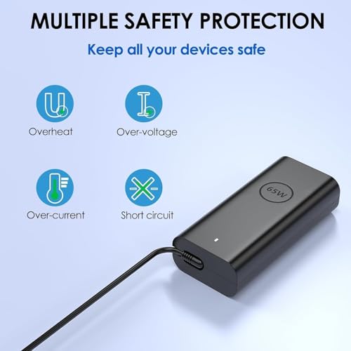 DECSZDY Replacement for Dell Laptop Charger 65W USB-C;Compatible with All Dell Computer 65 Watt USB Type C Power Adapter