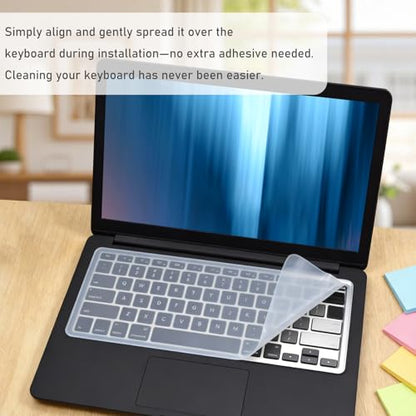 WALWAL 2 Pcs Laptop Universal Keyboard Cover Protector Ultra-Thin Silicone | Ultrathin Natural Typing Experience: At Just 0