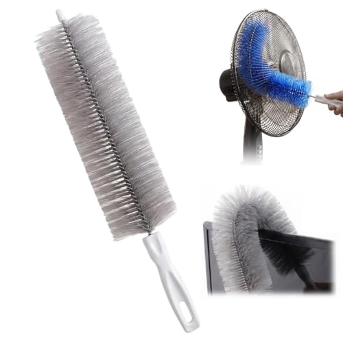 Bendable Microfiber Head, Fan Cleaning Brush Bendable Duster (Gray 1pc) | Reusable and Washable,Suitable for Cleaning Vents,Ceilings,Blinds,Furniture and Hard-to-Reach Areas - color: Gray 1pc