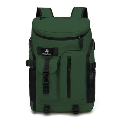 Kalesi Gym Duffle Bag Backpack 4-Way Waterproof with Shoes Compartment for travel Sport Hiking laptop - color: 02-forest Green