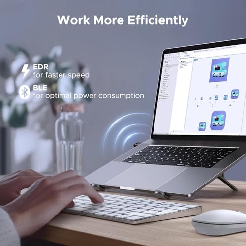 USB Bluetooth Adapter for PC, Bluetooth 6.0 Dongle Receiver EDR & BLE, Plug & Play for Windows 11/10/8.1, for Headphone/Keyboard/Mouse/Speakers/Printer