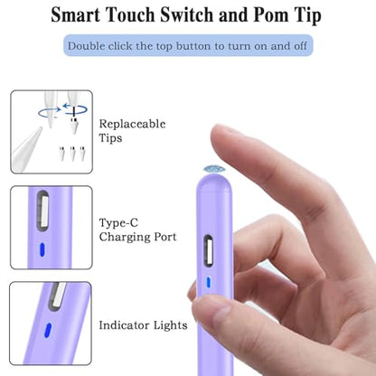 Stylus Pen for Android Tablet,Tablet Pencil for iOS/Android,Stylus Pen for iPhone/Samsung/XiaoMi/Huawei/Vivo/Lenovo and Other Android Smartphones and Tablets-Gradient Purple - color: Gradient Purple
