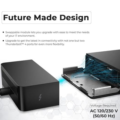 Dell WD22TB4 Thunderbolt 4 Dock Bundle - 40Gbps USB-C/USB-A, 3 Year Warranty with 180W Adapter, Anyhdd HDMI, DP, USB-C Cable & Cloth - Docking Station, Supports Dual/Triple Monitors & 4k Display