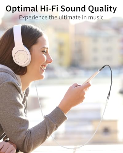 USB Type C to 3.5mm Female Headphone Jack Adapter, USB-C to Aux Audio Dongle Cable Compatible with iPhone 17 Air 16 15 Pro Max,Galaxy S23-S21 Ultra,Pixel 9 8, iPad Pro