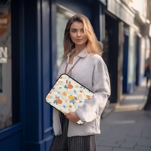 Cute Animal Fruit Padded Laptop Sleeve Case 13 Inch Soft Quilted Laptop Bag Waterproof Computer Sleeves - color: Cute Animal Fruit, size: Medium