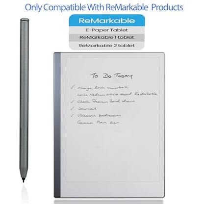 EMR Stylus Pen for Remarkable 2 / Remarkable 1, Kindle Scribe, BOOX Tablets, Battery-Free with Digital Eraser, 4096 Pressure Levels, Magnetic Pen Holder, 10 Replacement Nibs Included, Gray - style: 10 Pencil Tips-gray
