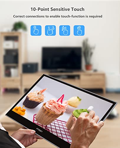 INNOCN 15.6" 4K Portable Monitor Touchscreen 3840 x 2160 USB C HDMI External Gaming Monitor Second Computer Screen Travel Portable Monitor for Laptop w/Kickstand - style: Touch/4K with Foldable Stand