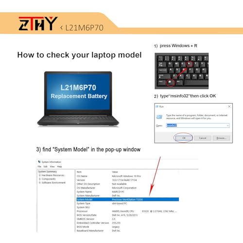 L21L6P70 L21M6P70 Laptop Battery Replacement for Lenovo ThinkPad P16 Gen 1 | ThinkPad P16 Gen 2 (Type 21FA, 21FB) Series L21C6P70 L21D6P70 SB10W51995 SB10W51994 11.52V 94Wh 6-Cell