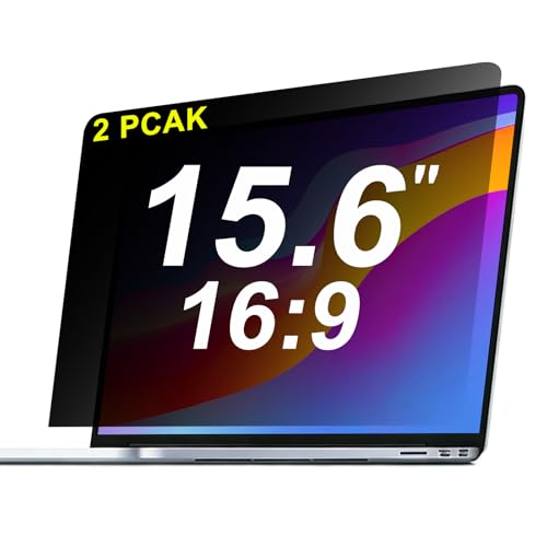 【2 Pack】 15.6 Inch Laptop Privacy Screen Protector, 16:9 Aspect Removable Anti-Glare Blue Light Filter Protector - Scratch Resistant Data Privacy Screen Protecto - size: 15.6 Inch Laptop Privacy Screen