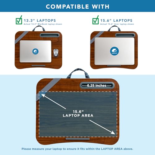 LAPGEAR Designer Lap Desk – Arrow Stripes, Fits 15.6” Laptops | Built-In Phone Slot, Device Ledge, Conforming Microbead Cushion, Carry Handle - color: Arrow Stripes, size: Single Lap Desk