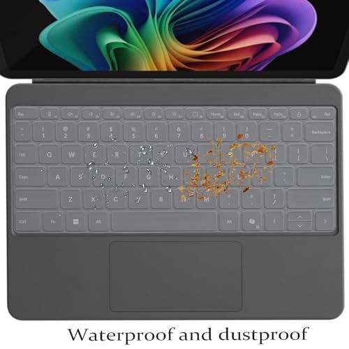 Keyboard Cover for Microsoft Surface Laptop 2025 Copilot+ PC 13" Snapdragon X Plus, Surface Pro 2-in-1Laptop/Tablet 2025 12" US Layout Protective Keyboard Skin-Clear - color: Clear