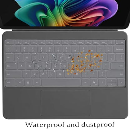 Keyboard Cover for Microsoft Surface Laptop 2025 Copilot+ PC 13" Snapdragon X Plus, Surface Pro 2-in-1Laptop/Tablet 2025 12" US Layout Protective Keyboard Skin-Clear - color: Clear