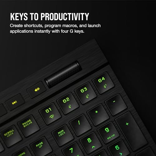 Corsair K100 AIR Wireless RGB Mechanical Gaming Keyboard - Ultra-Thin, Sub-1ms Slipstream, Low-Latency Bluetooth, Cherry MX Ultra Low Profile Keyswitches - NA Layout, QWERTY - Black - style: K100 AIR WIRELESS