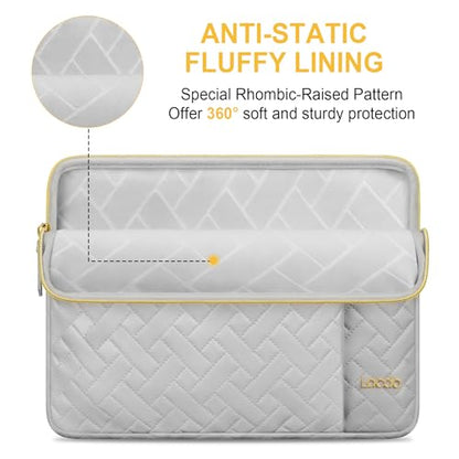Lacdo Laptop Sleeve Case for 14 inch New MacBook Pro M5 Pro/Max A3426 A3427 (2026), M5/M4/M3/M2/M1 A3434 A3112 A3401 A3185 A2918 2025-2021, 13.8 inch Microsoft Surface Laptop 7th Computer Bag, Gray - color: Gray, size: New MacBook Pro 14 Inch