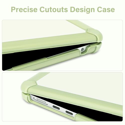 MOSISO Compatible with MacBook Air 13 inch Case M5 2026 M4 M3 M2 2025-2022 | A3449 A3240 A3113 A2681, 3 in 1 Kit Crack-Resistant Heavy Duty Protective Hard Shell Case Cover with TPU Bumper, Sage Green - color: Sage Green