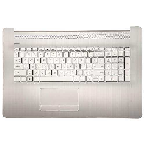 Replacement Upper Case Palmrest for HP 17-by 17-CA 17T-by 17Z-CA Series Laptop Touchpad Backlight Keyboard Assembly Top Cover L92787-001 6070B1308113 Non-PTP Function Natural Silver - size: 73H0 Touchpad Non-PTP function