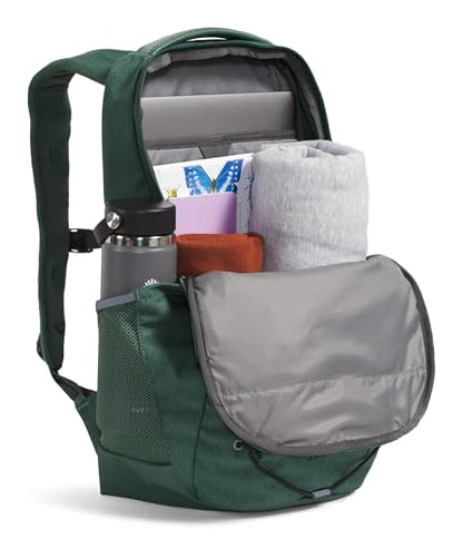 The North Face Jester Everyday Laptop Backpack, Duck Grn Dk Hth/Blk, OSFA | Commuter Daypack, Water Repellent, Laptop Sleeve - color: Duck Green Dark Heather/Tnf Black