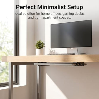 3 PCS Under Desk Laptop Mount, Universal Laptop Under Desk Mount Hidden Docking Station Holder, Space-Saving for MacBook Neo, Dell Laptop, Tablet, Keyboard, Cable Box, Network Switch