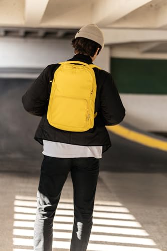 BREVITE The Backpack- Casual daypack backpacks for every function. Compact but spacious 18L aesthetic traveling backpack with laptop compartment. (Tan) - color: Tan