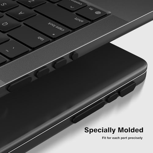 21PCS Anti Dust Dirt Plug Port Cover Compatible 2026-2021 MacBook Pro 14" 16" inch M5 M4 M3 M2 M1 Pro/Max A3426/A3428/A3434/A3112/A3185 Silicone Anti Dirt Protective Cover Accessories, Black - color: 21PCS