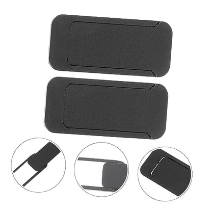 2pcs Webcam Cover Slide Self-Adhesive Privacy Protector for Laptop and Mobile Devices Ultra-Thin Design for Enhanced Security Black Square Shape