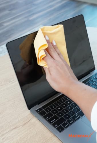 Macro Max Microfiber Glass Cloth – Lint‑Free, Reusable Window & Mirror Wipes, High‑Absorbency Microfilament Cloth for Streak‑Free Shine, Perfect for Glass, Mirrors, Car & Electronics - Pack of 20
