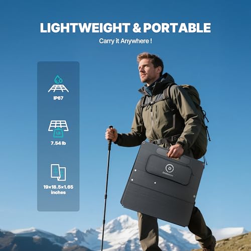 Dabbsson 1008Wh Solar Generator with 120W Solar Panel, Semi-Solid LiFePO4, 1200W AC Output,1600W Power-Boost, 1.2X Longer Runtime, 0-80% in 50 Min, 1000L Portable Power Station for Home/Camping/RV - style: 1000L+SP120W Solar Panel