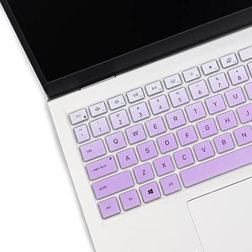 Keyboard Cover for Dell 15 Laptop DC15250 DC15255 15.6, Dell Inspiron 15 3510 3511 3515 3525 3530 3535 5510 5515 5518 7510 15.6, Vostro 3510 3520 3530 5510 5515 15.6, Latitude 3520/Inspiron 7610 - color: GradualPurlple