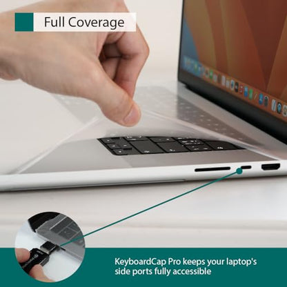 GOS Keyboard Cap Pro for MacBook Air 15.3" M2/M3/M4 [2 Pack] – Patented 0.03mm Full-Cover Film with Touch ID Support Without Punch Hole – Ultra-Thin, No Glue, Clear, Easy-Clean Upper Case Protector - size: MacBook Air 15.3 Inch M2/M3/M4