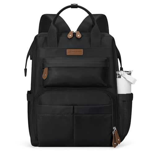 Maelstrom Laptop Backpack for Women Men, 15.6-17.3" Waterproof Travel Bag | Anti-theft Design, Lightweight, Luggage Strap, Device Protection, Breathable,Multi-Pockets, Perfect for Work/Business/School - color: Black, size: 17.3 Inch
