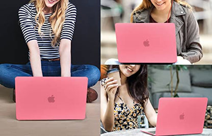CISSOOK Case for MacBook Pro 13 Inch Pink A2338 A2251 A2289 Model | 4in1 Set Plastic Cover with Keyboard Cover for 2025-2016 MacBook Pro 13" M2 M1, Matte Pink - color: Matte Pink