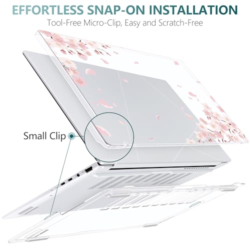 Batianda Artistic Case for ASUS Zenbook 14 OLED 2024 2025, Cherry Blossom | Model UX3405×× / UM3406××, Slim Plastic Hard Shell, Artistic Designs, Ultra-Thin Lightweight Laptop Case - color: Cherry Blossom
