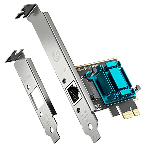 2.5GBase-T Gigabit Network Card PCI Express Ethernet Adapter (RTL8125B) NIC | 2.5GB Network Card, Network Card, Ethernet PCIe Card with Low Profile Bracket, Support PXE for Windows 10/8/7/Mac OS/Linux - size: 2.5Gb