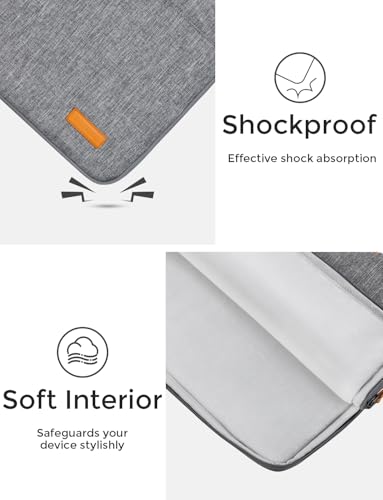DOMISO 15.6 inch Laptop Case Sleeve Protective Cover Compatible with 16 inch MacBook Pro M4 M3 M2/Pro Max,15.6-16 inch HP Dell ASUS Lenovo Chromebook,Waterproof Computer Cases Bag with Handle,Grey - color: Grey, size: 15.6"