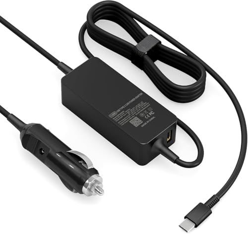 100W Laptop Car Charger USB C Car Charger for Dell Latitude/Precision/XPS, Compatible MacBook Pro/Air,HP Spectre/Elitebook,Samsung Galaxy,Asus,acer,Lenovo ThinkPad/Yoga/Idea Car Laptop Charger - color: Black