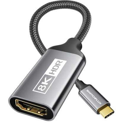 USB-C to HDMI 2.1 Adapter | 8K@60Hz,4K@144Hz,2K@165Hz High-Speed USB Type C 3.1 to HDMI 8K Converter [Thunderbolt 3/4 Compatible] for MacBook Pro/Air,iPad, Other USBC Laptops