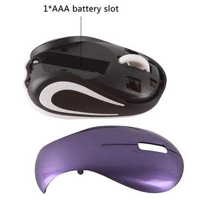 elec Space Mini Small Wireless Mouse for Kids Children 3-7 Years Old Child Size Travel Mouse Portable Mini Cordless Mice with USB Receiver for PC Laptop Computer Purple